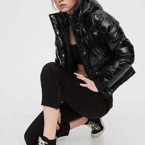 Gap Upcycled Cropped Midweight Puffer Jacket